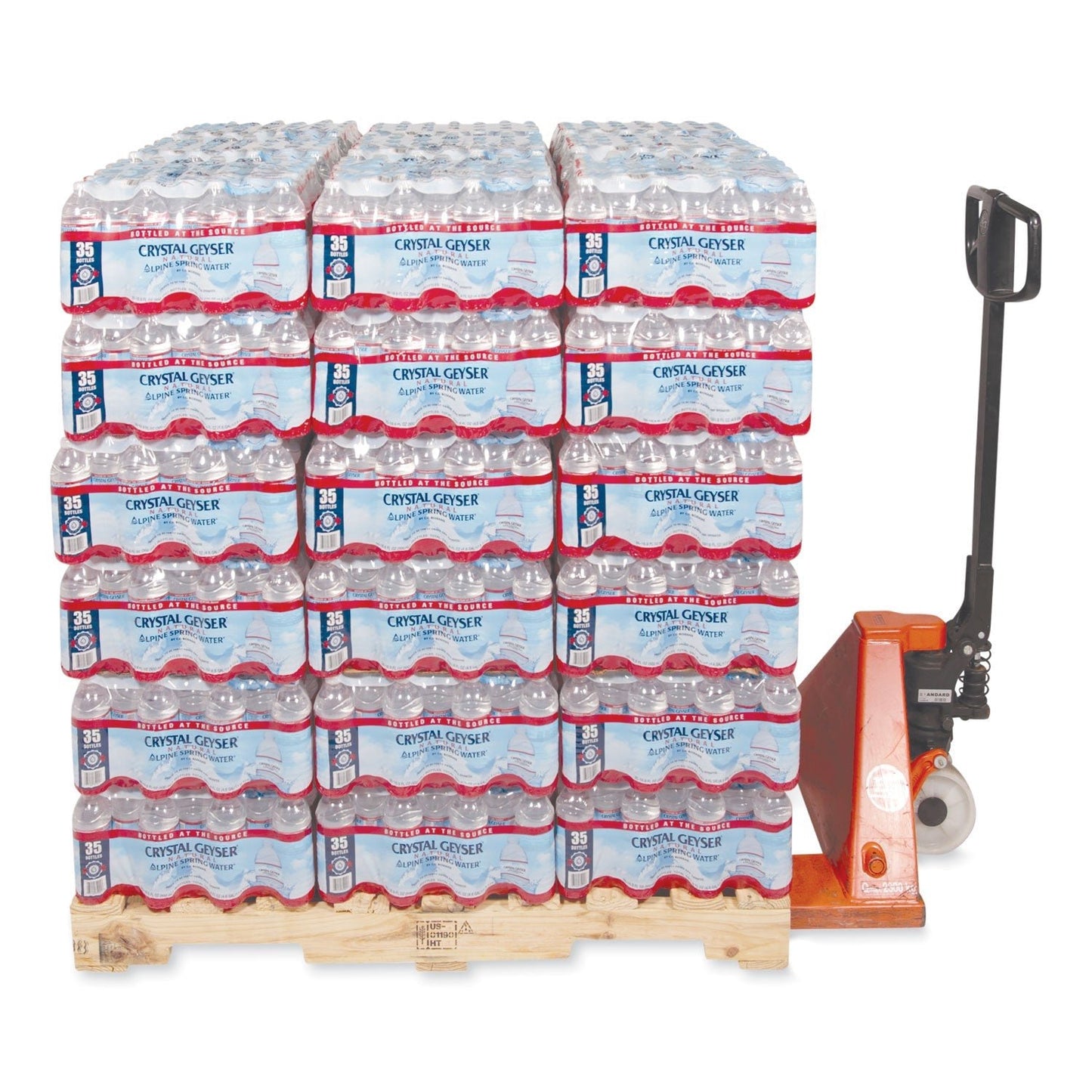 Crystal Geyser Alpine Spring Water, 16.9 oz Bottle, 35/Case, 54 Cases/Pallet - themonogram manor 