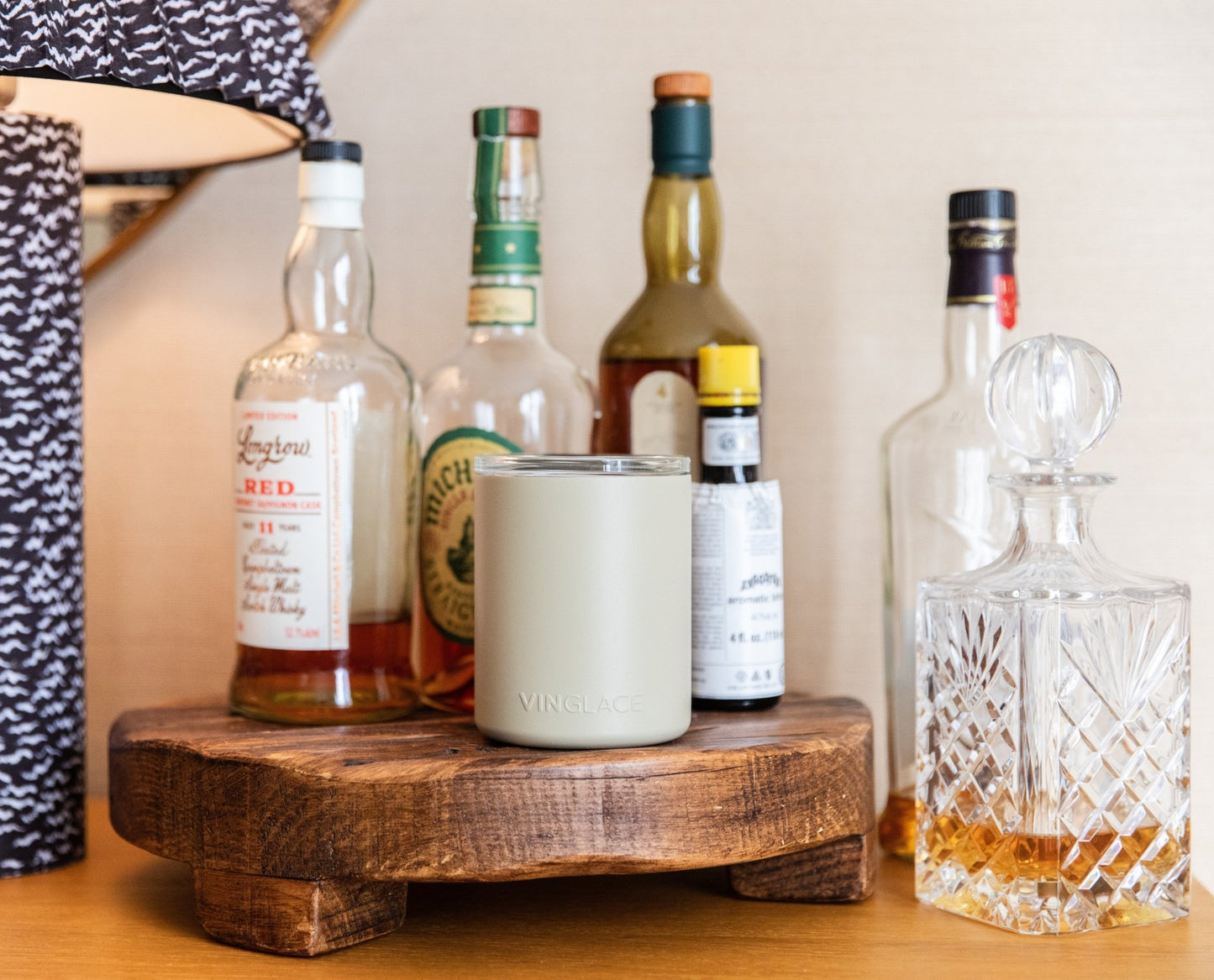 Limited Edition Deer Hunter Glass Lined Whiskey Glass in Khaki - themonogram manor 