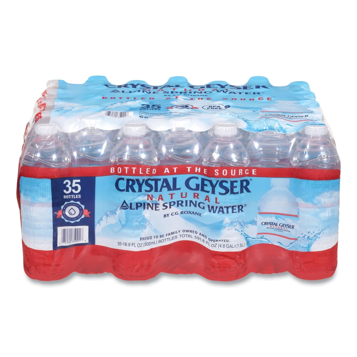 Crystal Geyser Alpine Spring Water, 16.9 oz Bottle, 35/Case, 54 Cases/Pallet - themonogram manor 