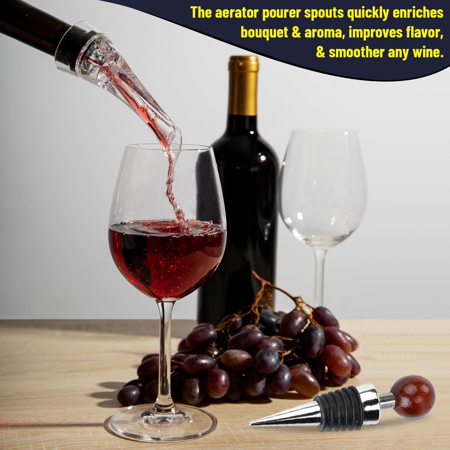 Ultimate Wine Accessories Set Featuring 3 in - 1 Multifunctional Waiters Corkscrew - themonogram manor 