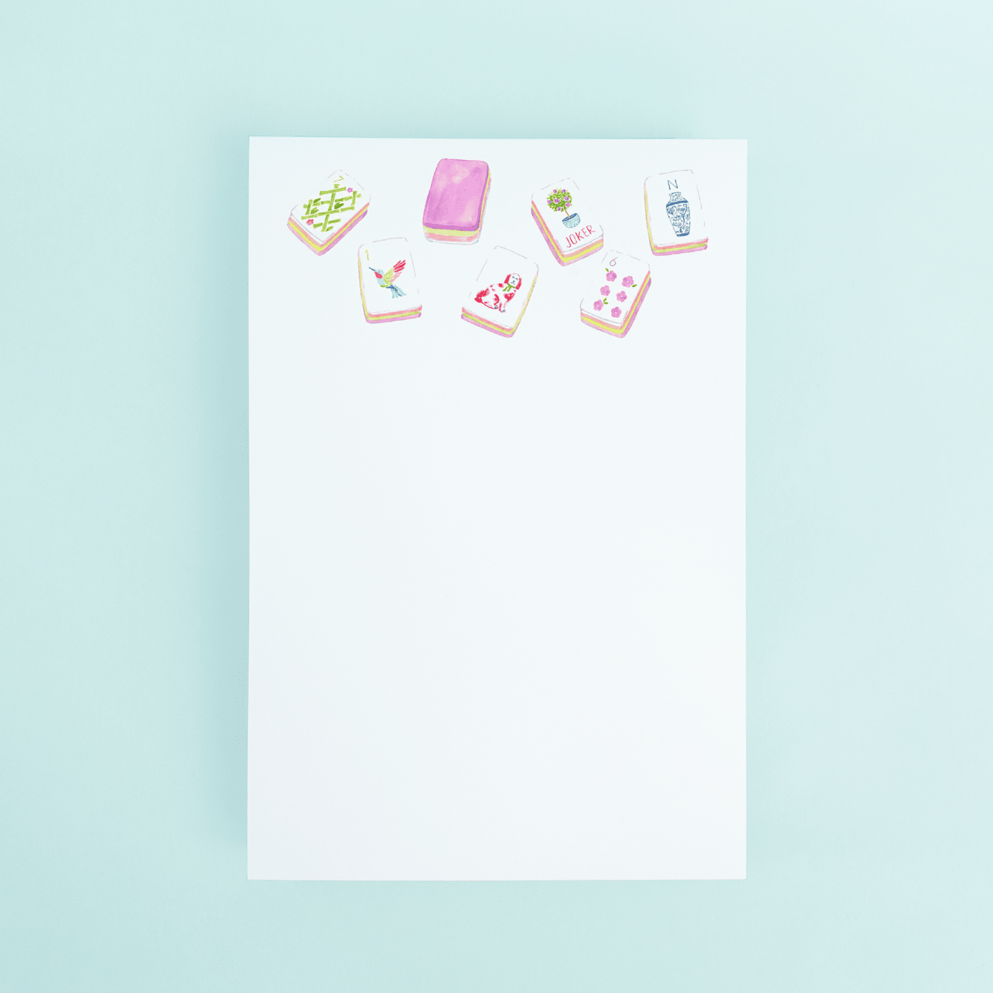 Large Mahjong Tiles Notepad - themonogram manor 