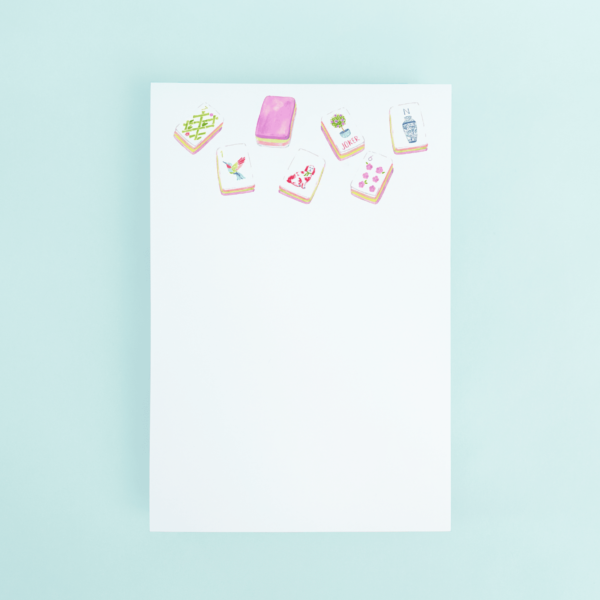 Large Mahjong Tiles Notepad - themonogram manor 