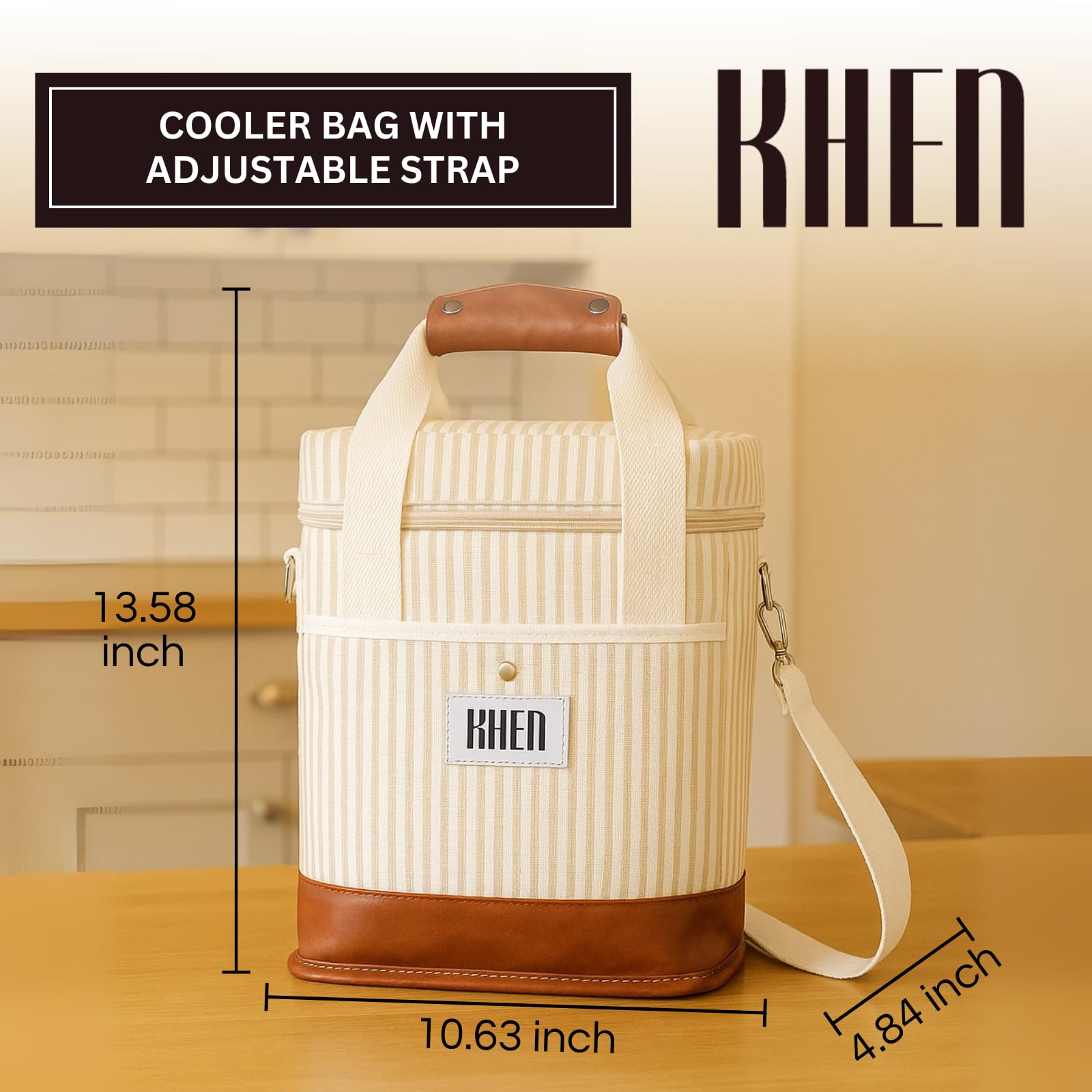 2 Bottle Wine Carrier Tote, Insulated Leakproof Cooler Bag - themonogram manor 