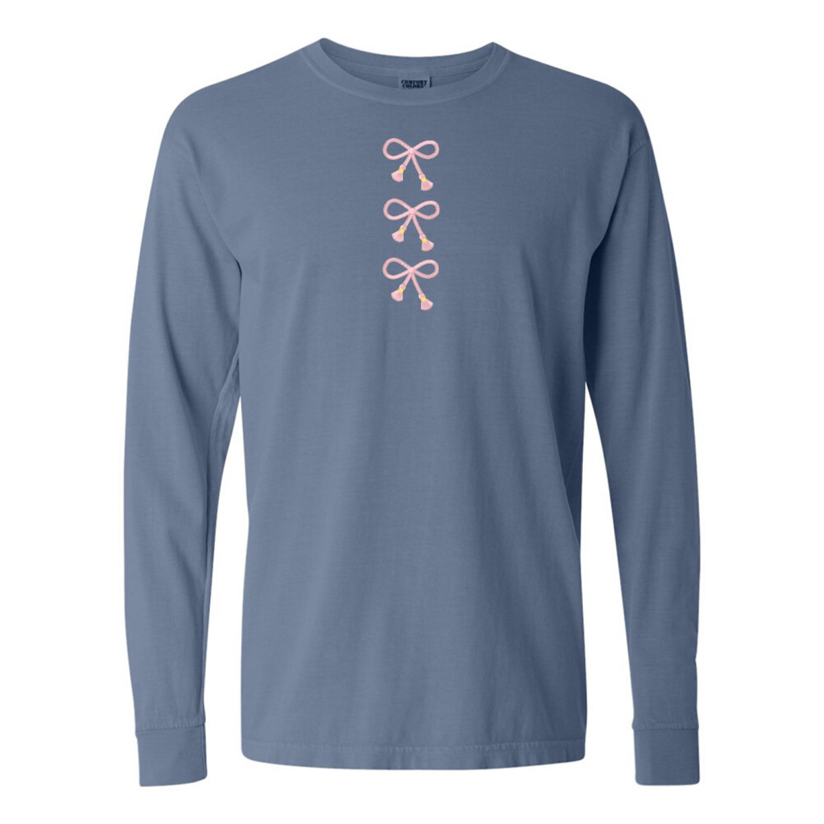 Embroidered Tasseled 'Bows' Long Sleeve - themonogram manor 