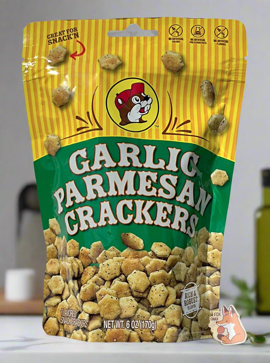 Buc - ee's Garlic Parmesan Crackers - themonogram manor 
