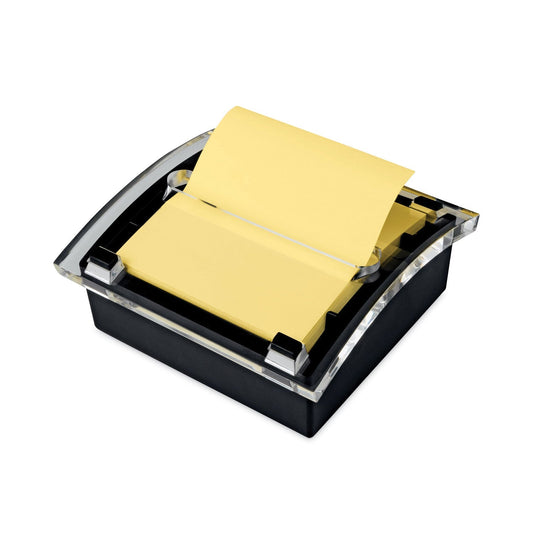 Post - it Clear Top Pop - up Note Dispenser, For 3 x 3 Pads, Black, Includes 50 - Sheet Pad of Canary Yellow Pop - up Pad - themonogram manor 