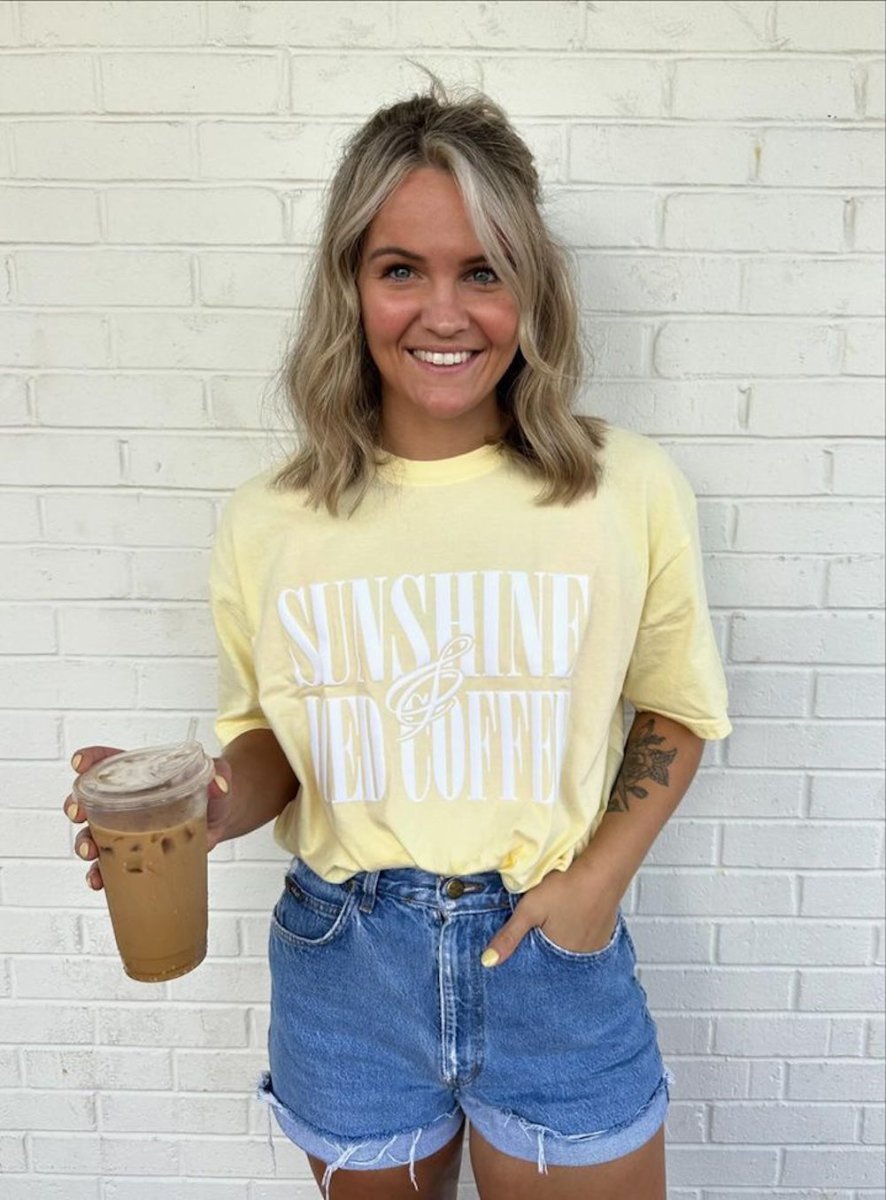 PUFF 'Sunshine & Iced Coffee' T-Shirt - themonogram manor 