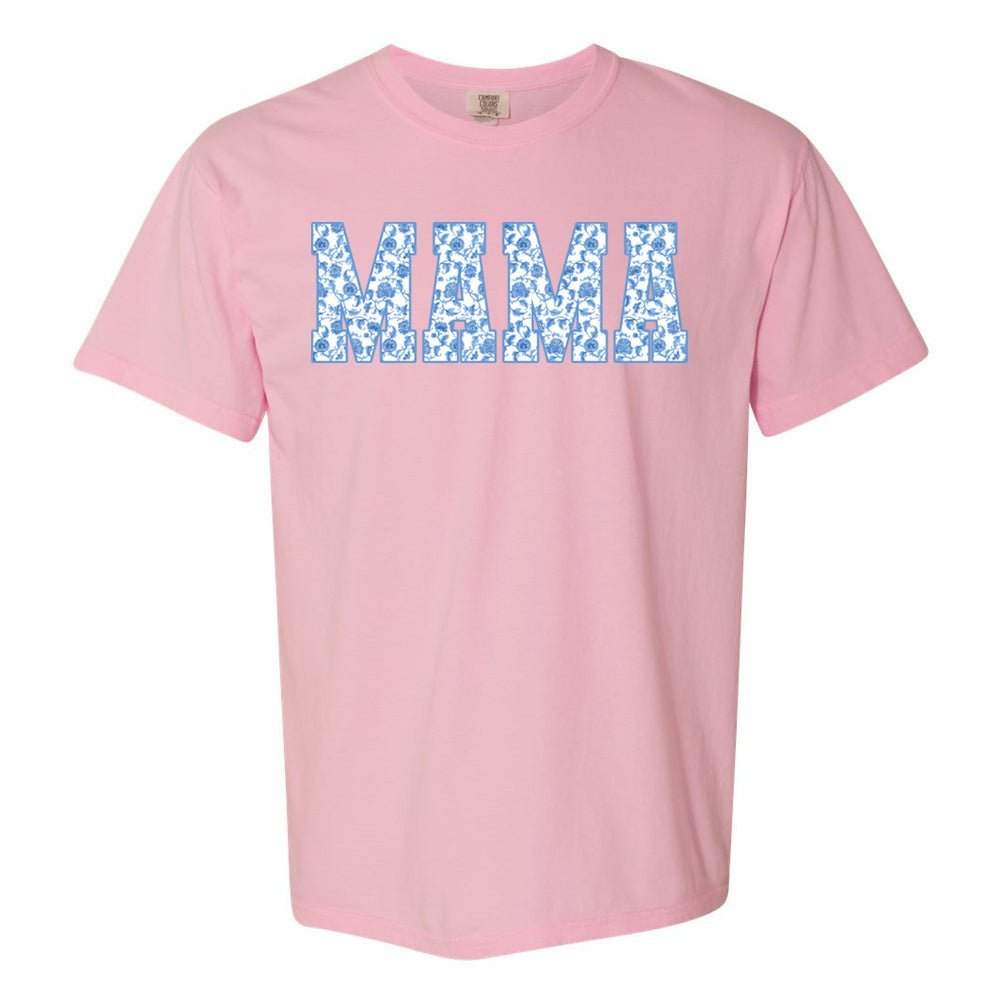 'Blue & White Chinoiserie Mama' T-Shirt - themonogram manor 