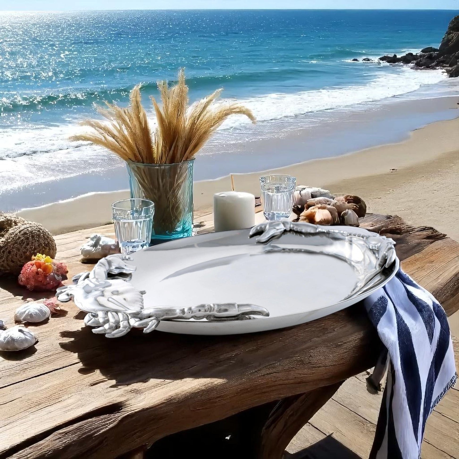 Crab Oval Platter - themonogram manor 