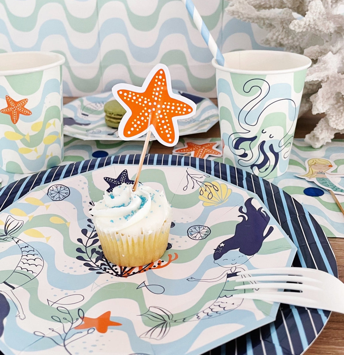 Merry Mermaids Toppers (Set of 12) - themonogram manor 