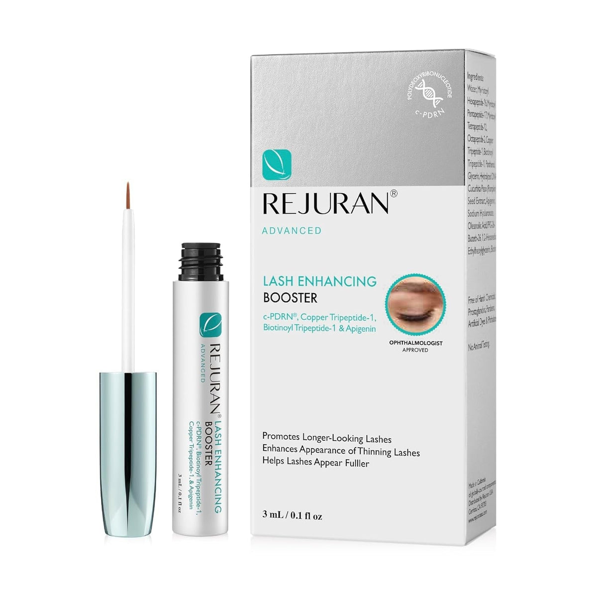 Advanced Lash Enhancing Booster (3Ml) - Eyelash Growth Serum for Fuller, Stronger, Healthier Lashes with Biotin and C-Pdrn®. - themonogram manor 