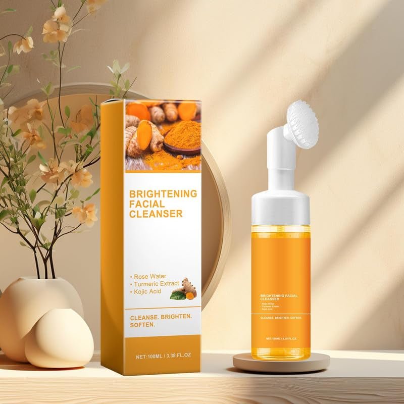 1Pcs Turmeric Facial Cleanser,Urmeric Facial Cleanser，Turmeric Foaming Cleanser,Deep Cleansing of Facial Skin， Turmeric Foaming Cleanser for All Skin - themonogram manor 