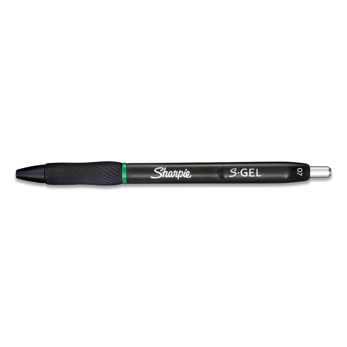 Sharpie S - Gel High - Performance Gel Pen, Retractable, Medium 0.7 mm, Green Ink, Black Barrel, Dozen - themonogram manor 
