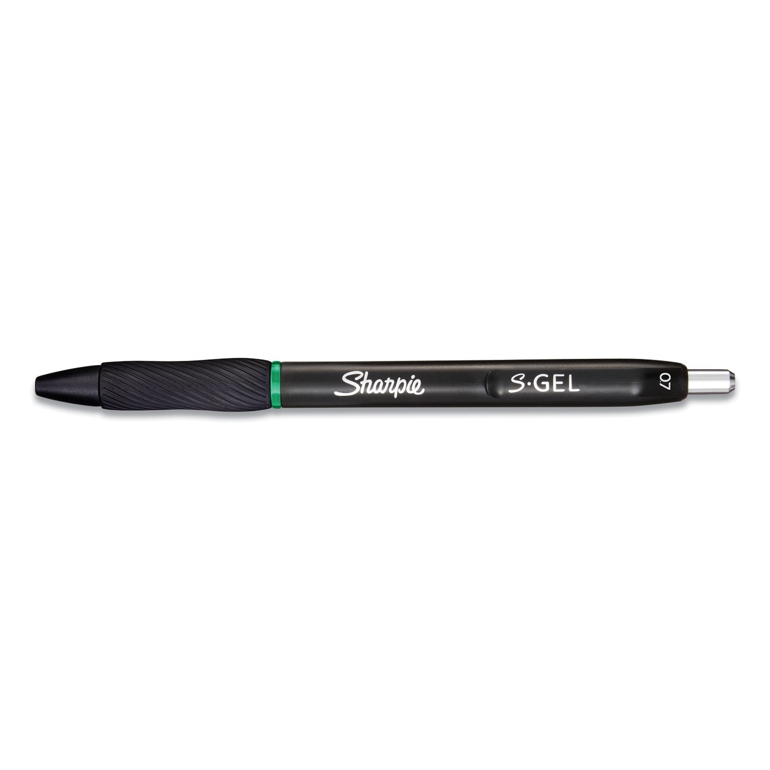 Sharpie S - Gel High - Performance Gel Pen, Retractable, Medium 0.7 mm, Green Ink, Black Barrel, Dozen - themonogram manor 