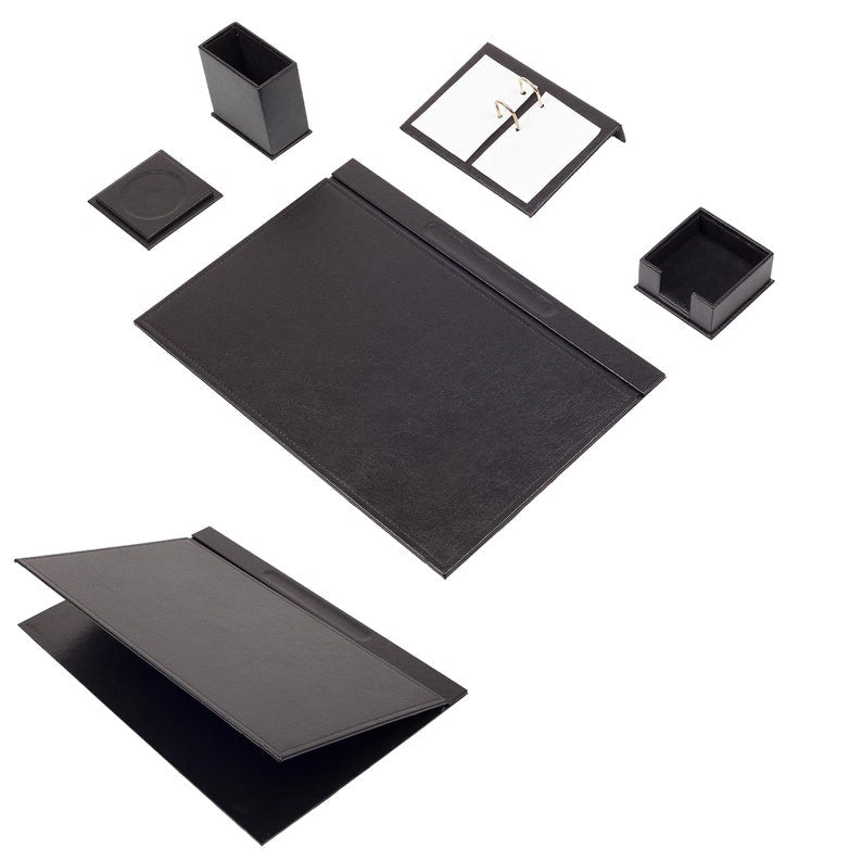 MOOG Leather Desk Set - 5 Accessories - White - 5 PCS - themonogram manor 