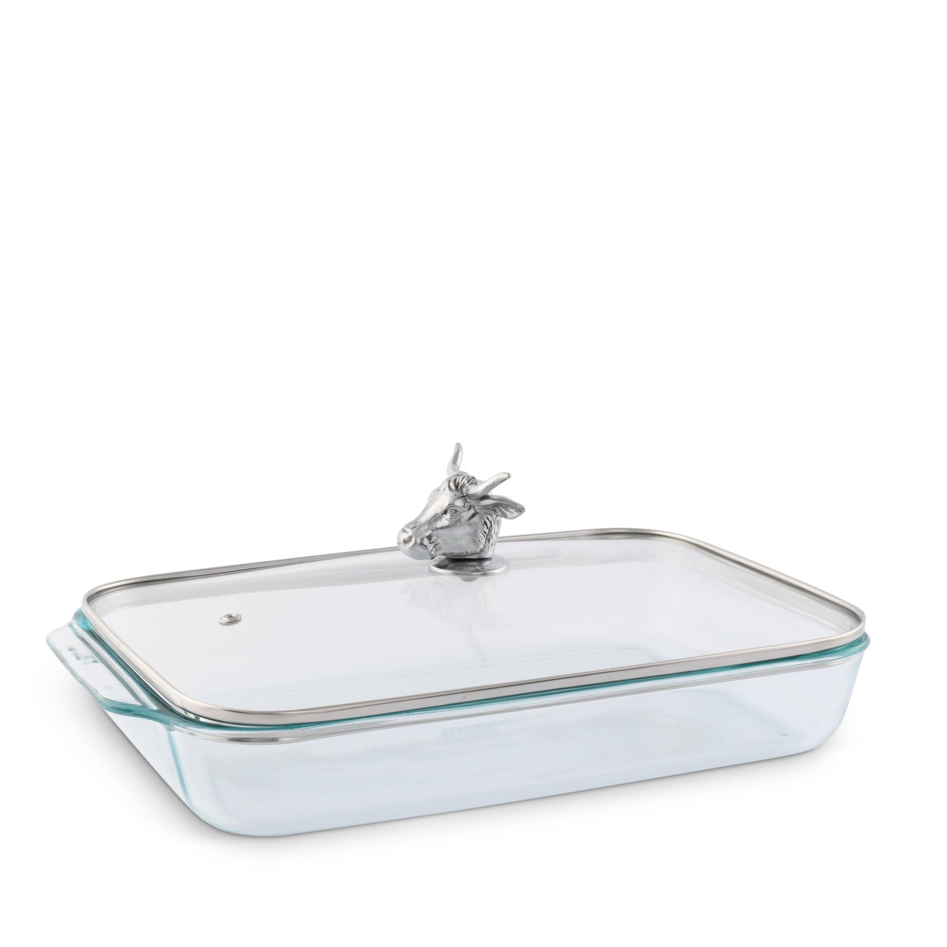 Bull / Steer Lid with Pyrex 3 quart Baking Dish - themonogram manor 