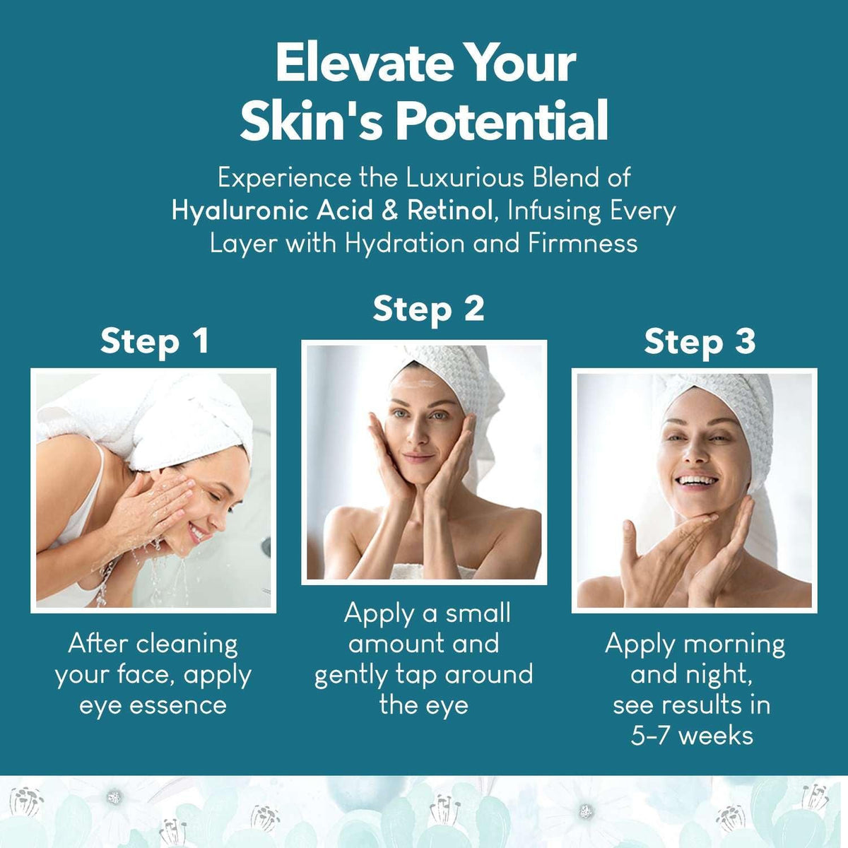 Hyaluronic Acid & Retinol Serum - Revitalizing Anti-Aging, Radiant Glowing Complexion, Wrinkle Reduction - Dermatologist Tested, Korean Skin Care, Clean Beauty - 1.69 Fl. Oz - themonogram manor 