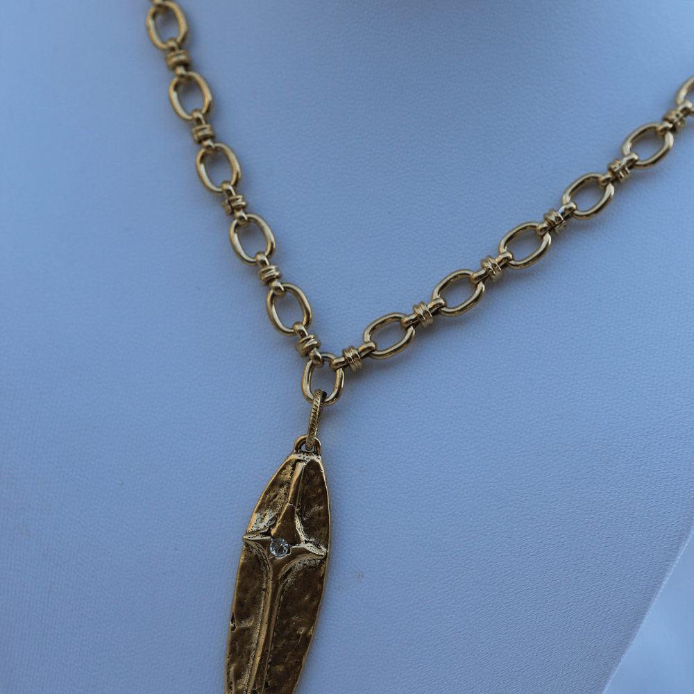 Rustic Cross Medallion Necklace ~ Deep South Originals - themonogram manor 