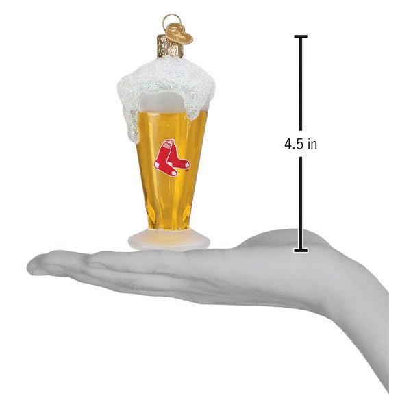 Red Sox Glass Of Beer Ornament - themonogram manor 
