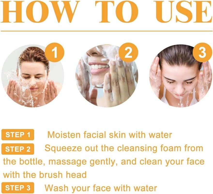 1Pcs Turmeric Facial Cleanser,Urmeric Facial Cleanser，Turmeric Foaming Cleanser,Deep Cleansing of Facial Skin， Turmeric Foaming Cleanser for All Skin - themonogram manor 