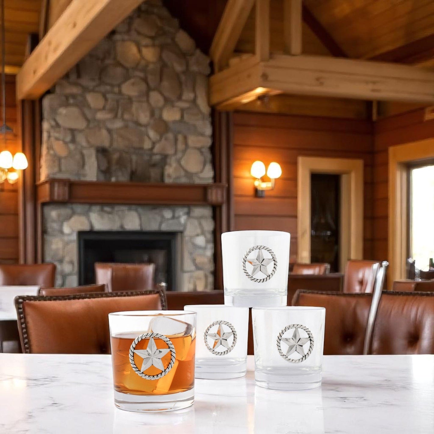 Western Star Bar Glasses Set of 4 - themonogram manor 