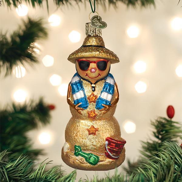 Sand Snowman Ornament - #themonogram manor #