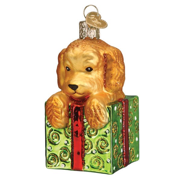 Doodle Puppy Surprise Ornament - themonogram manor 