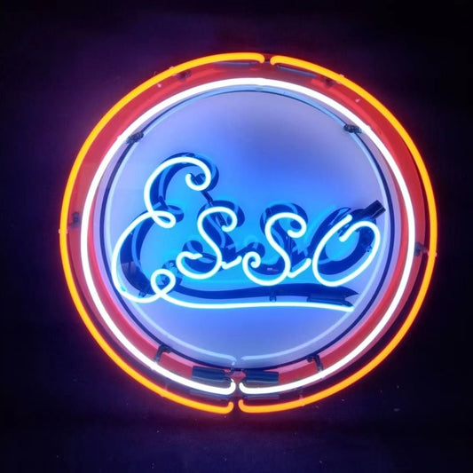 Vintage Style Esso Logo Neon Signs Light - themonogram manor 