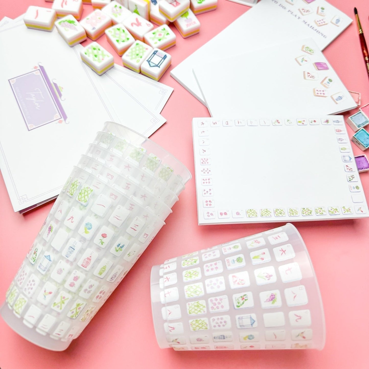 Mahjong Cups - themonogram manor 