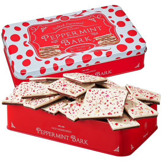 Salted Caramel Chocolate Peppermint Bark, Giftable Food Set - themonogram manor 