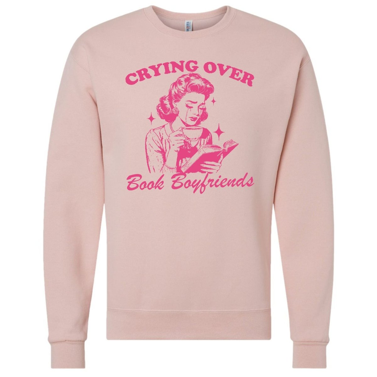 'Crying Over Book Boyfriends' Crewneck Sweatshirt - themonogram manor 