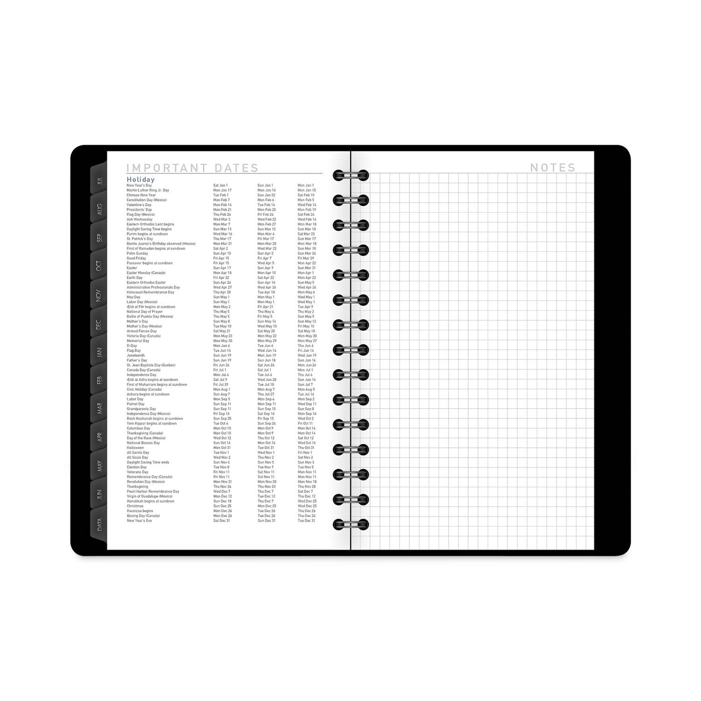 AT - A - GLANCE Contemporary Academic Planner, 8 x 4.88, Black Cover, 12 - Month (July to June): 2022 to 2023 - themonogram manor 