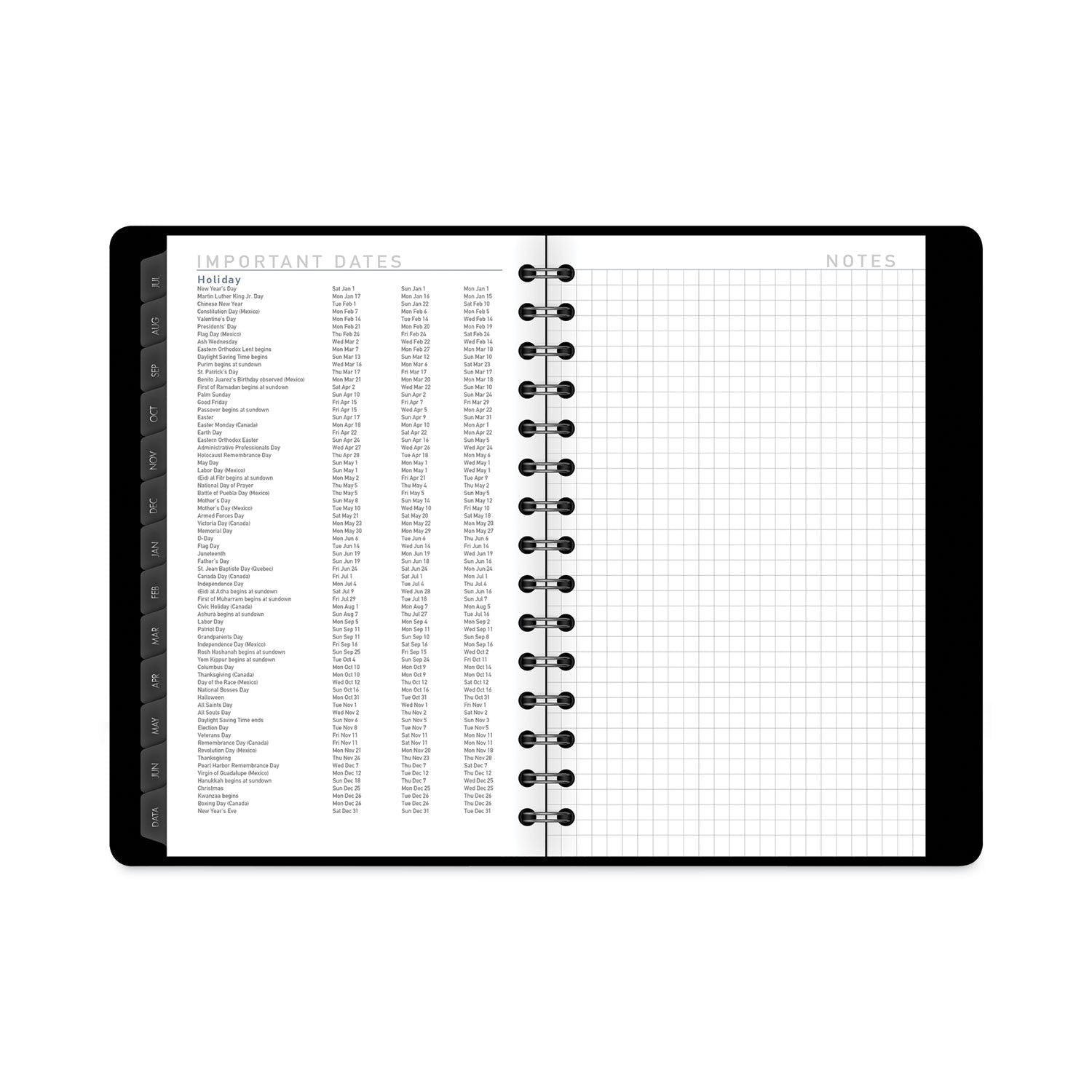 AT - A - GLANCE Contemporary Academic Planner, 8 x 4.88, Black Cover, 12 - Month (July to June): 2022 to 2023 - themonogram manor 