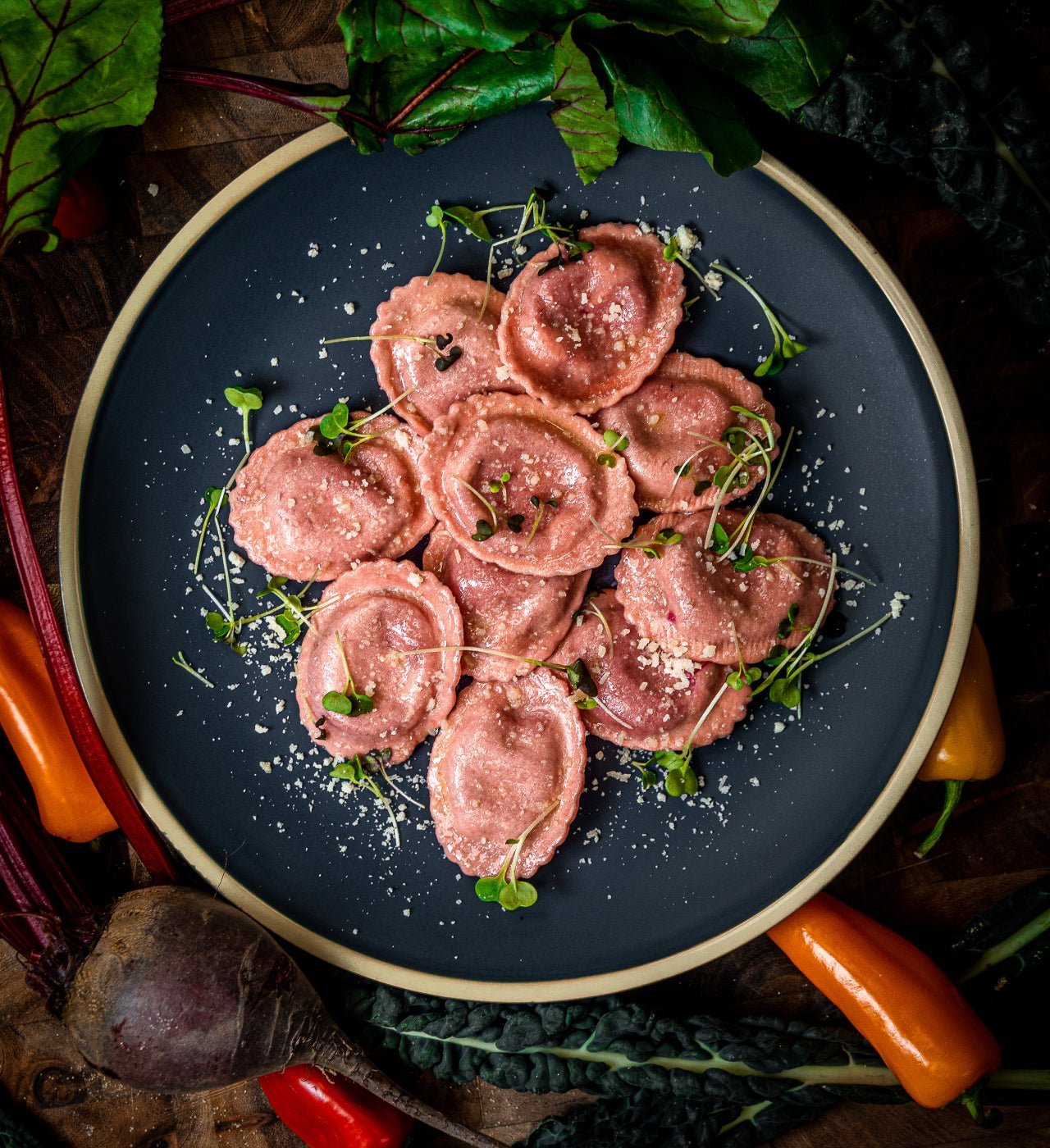 Roasted Beet Ravioli - themonogram manor 