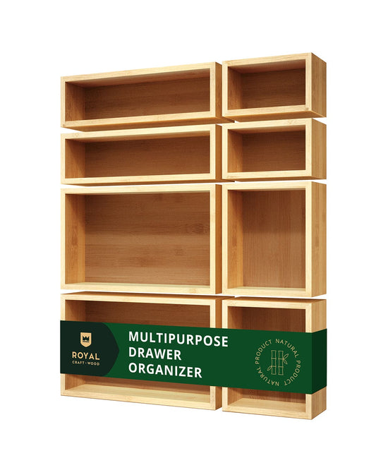 Storage Box Set of 8, Natural - themonogram manor 