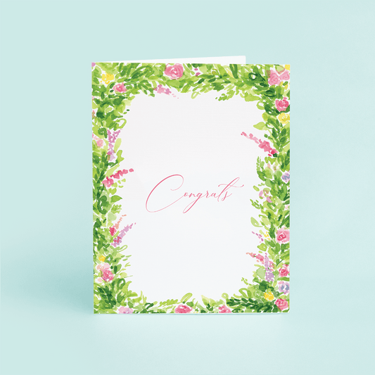 Floral "Congrats" - themonogram manor 