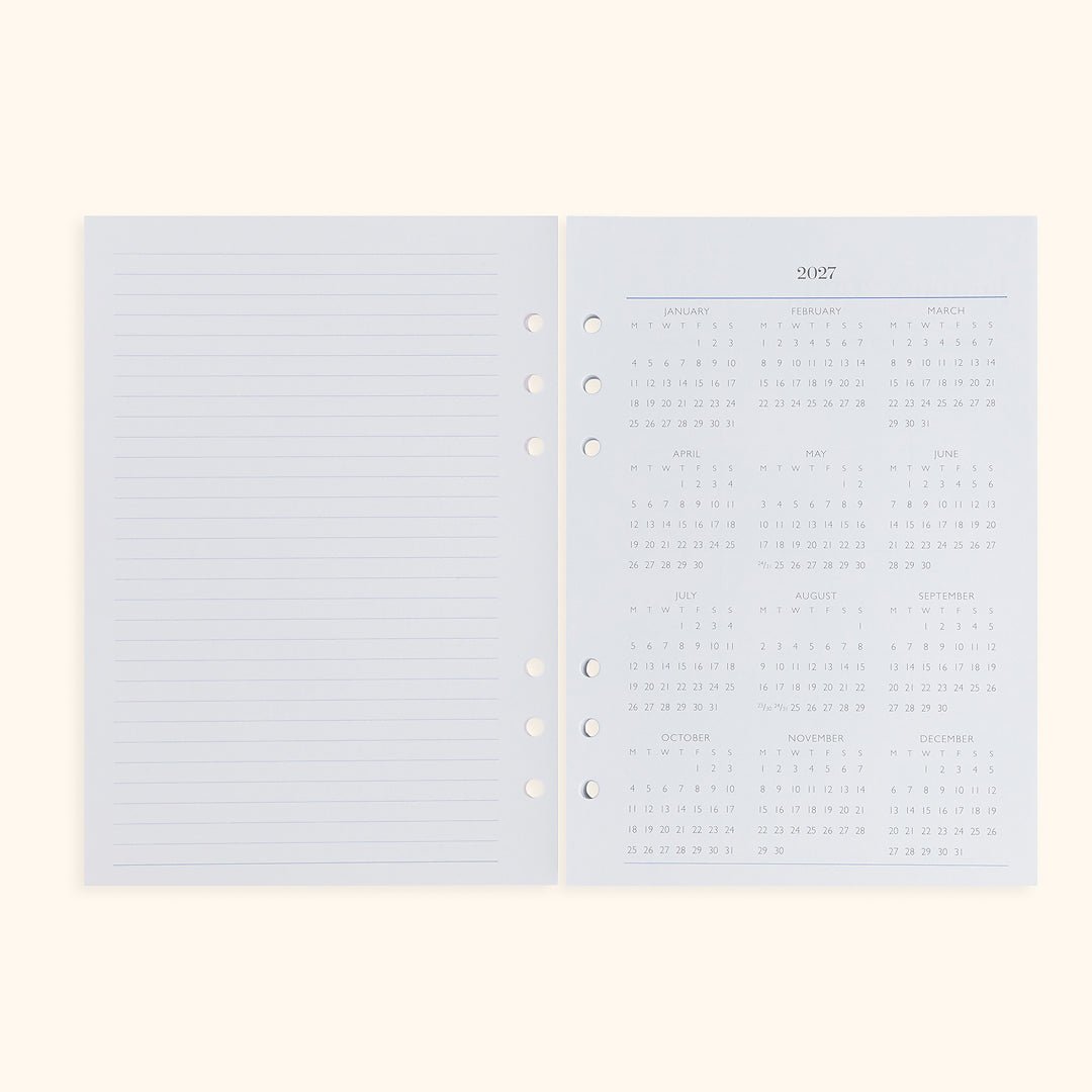 A5 Inserts for Weekly Planner Personal Portfolio 2026 - themonogram manor 