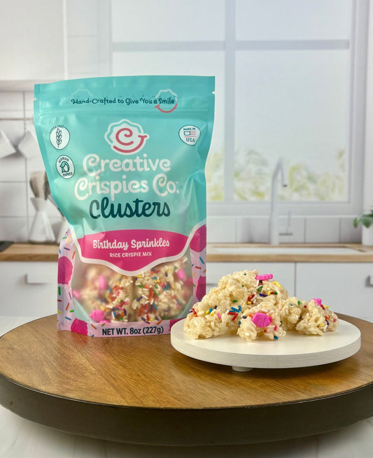 "Clusters" Happy Birthday Crispie Mix Clusters - themonogram manor 