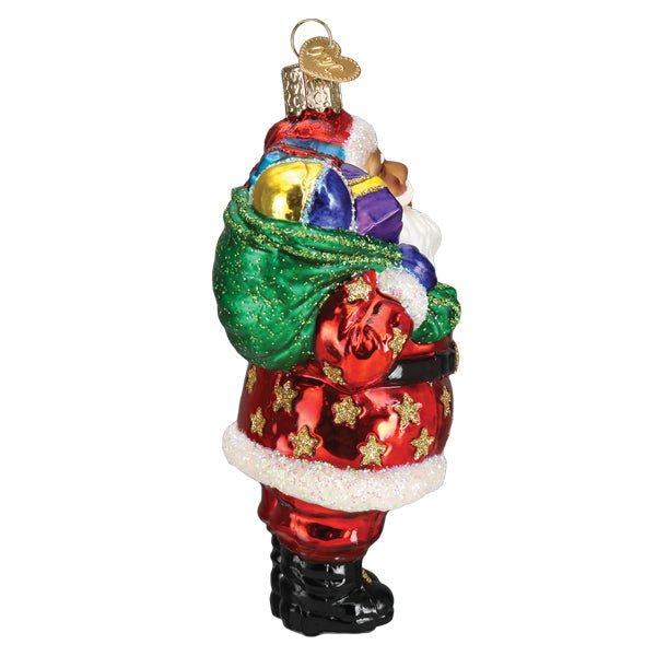 Jolly African American Santa Ornament - themonogram manor 
