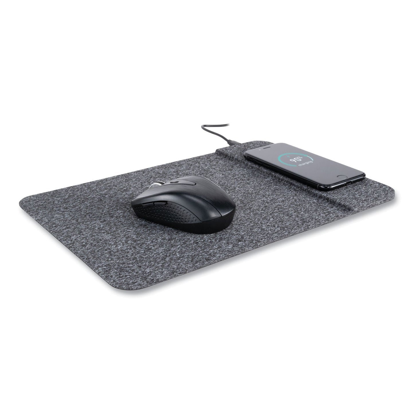 Allsop Powertrack Wireless Charging Mouse Pad, 13 x 8.75, Gray - themonogram manor 