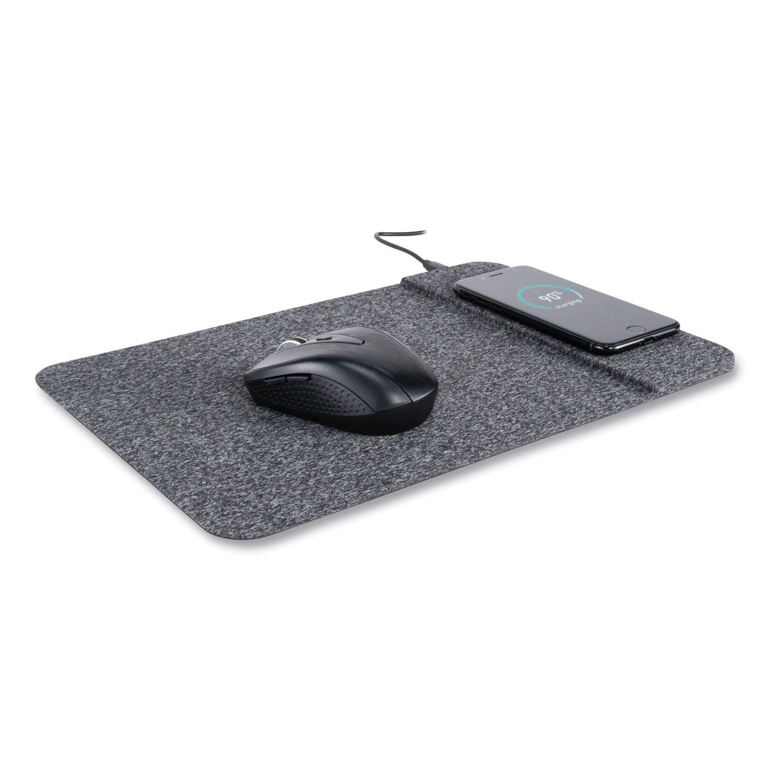 Allsop Powertrack Wireless Charging Mouse Pad, 13 x 8.75, Gray - themonogram manor 