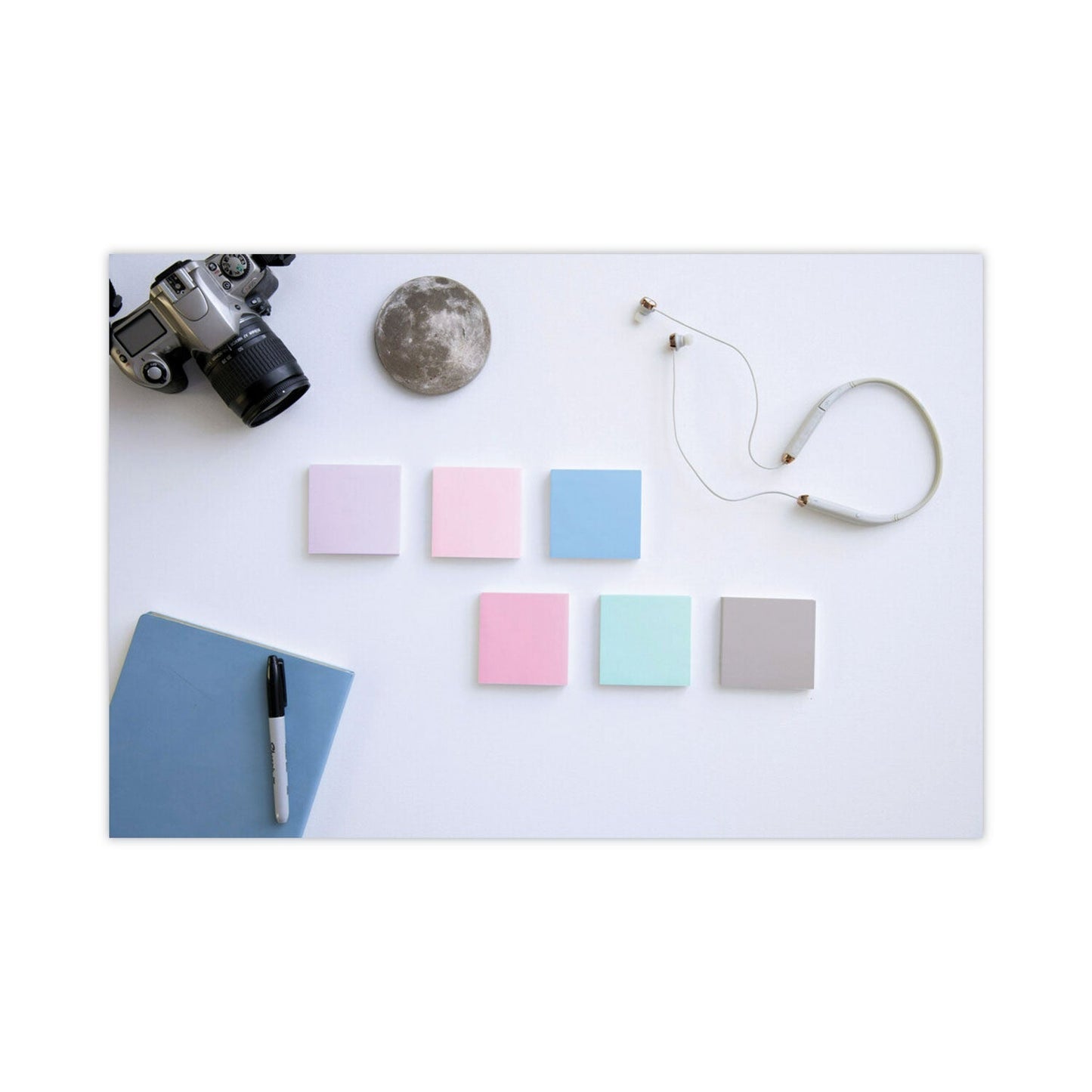 Post - it Recycled Notes in Wanderlust Pastels Collection Colors, 3" x 3", 90 Sheets/Pad, 12 Pads/Pack - themonogram manor 