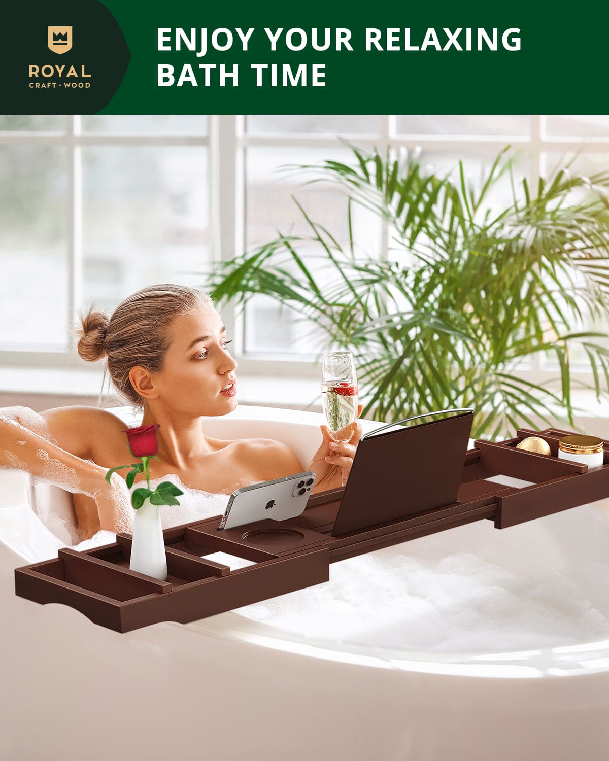 Bathtub Caddy Tray, Brown - themonogram manor 