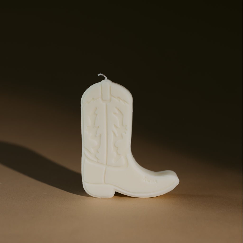 cowboy boot shape candles - themonogram manor 