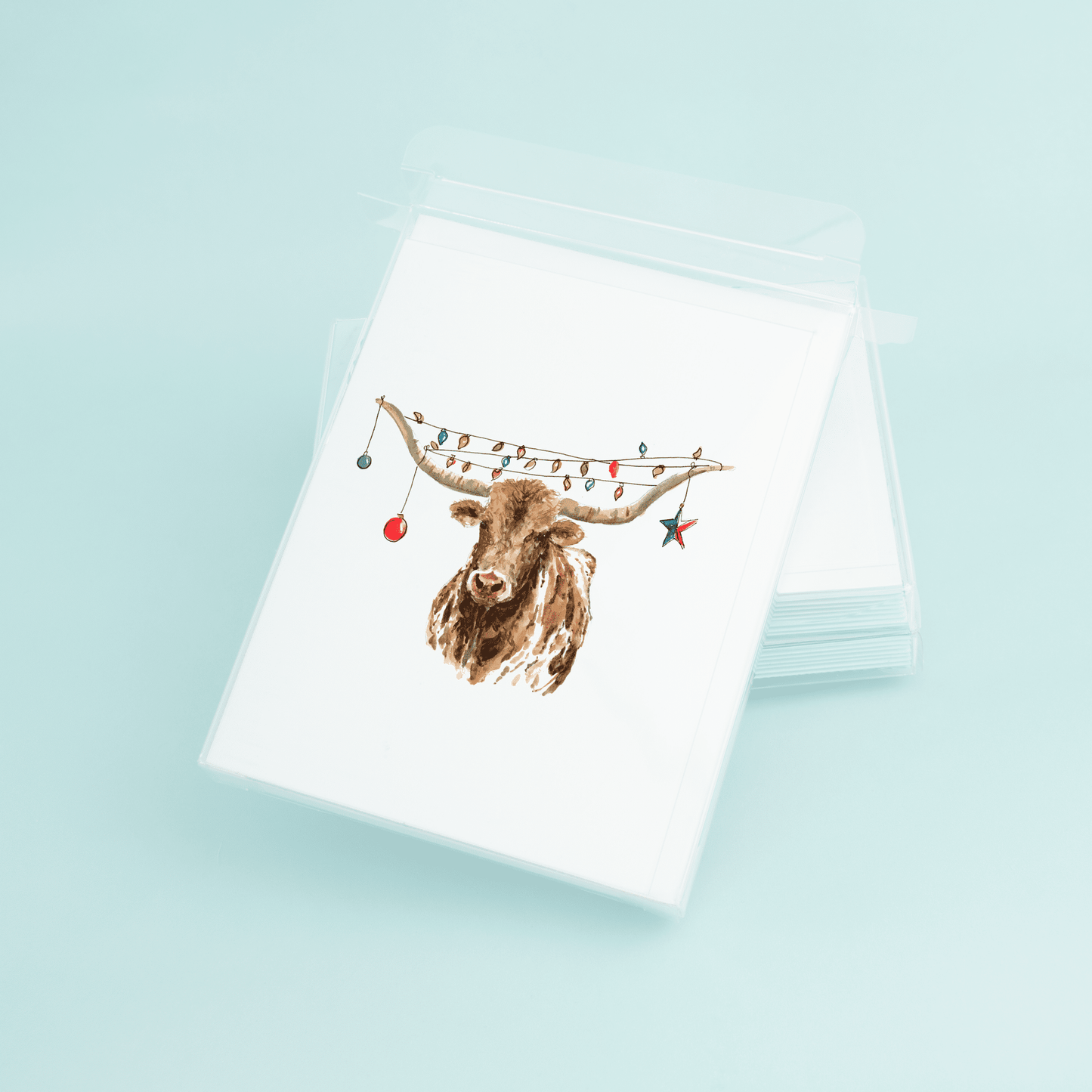 Texas Longhorn Christmas Card - themonogram manor 