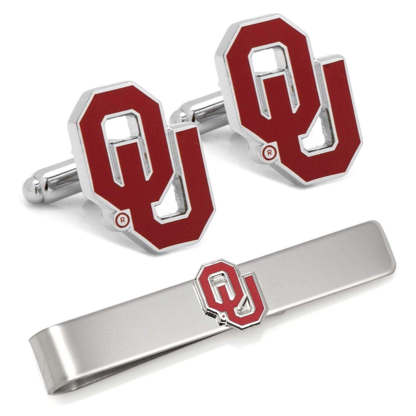 NCAA University of Oklahoma Cufflinks and Tie Bar Gift Set - themonogram manor 