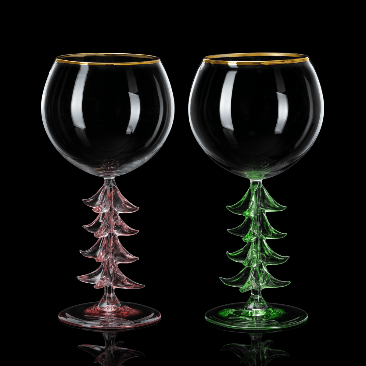Natale Stemmed Wine Glassware, Set of 2 - themonogram manor 