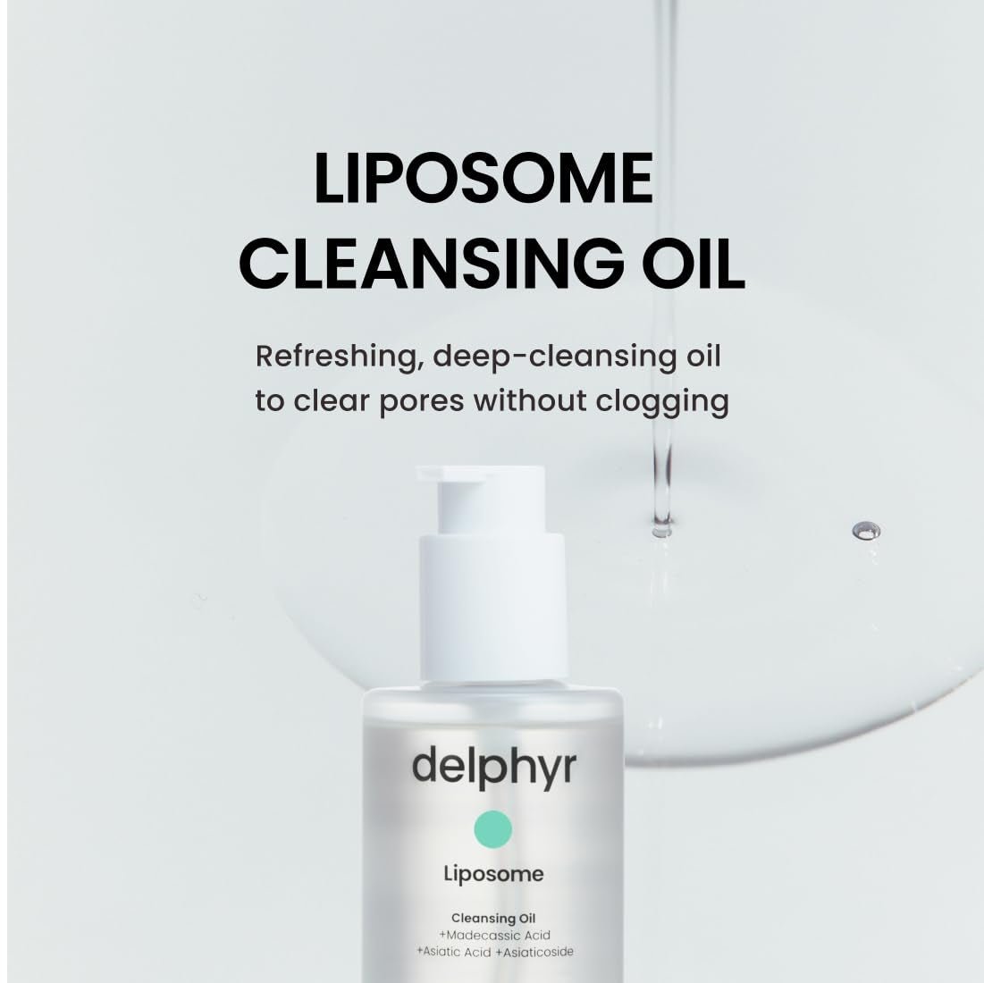 Liposome Daily Cleansing Oil, Gentle Makeup & Blackhead Remover for Sensitive Skin with Centella Asiatica TECA, Korean Skincare for Trouble Care (6.76 Fl. Oz., 200Ml) - themonogram manor 
