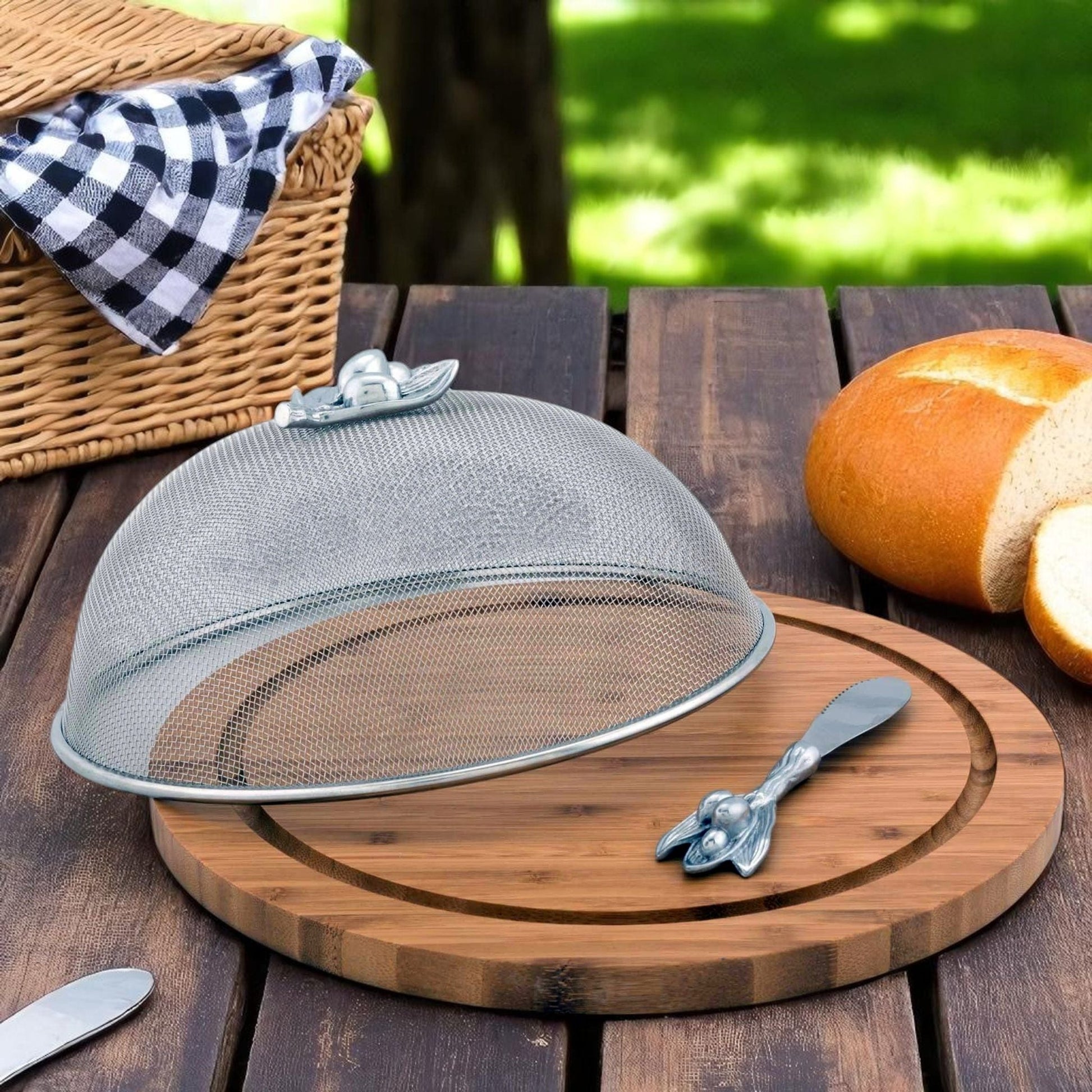 Olive 3 Piece Picnic Cheese Board / Spreader - themonogram manor 