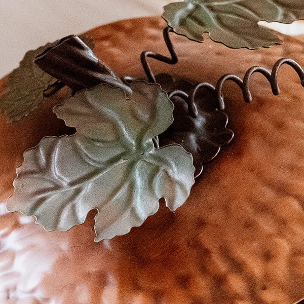 Indoor/Outdoor Metal Pumpkin with Lid - themonogram manor 